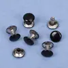 Remaches Doble Cara de Metal Negro DIY Correas para Equipaje Hebilla para Ropa Clavos para Sombreros Reparación de Bolsas Clavos Fijos Clavos de Impacto