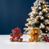 Molde de Silicone para Velas de Resina, Homem-Pão de Gengibre, Boneco de Neve, Floco de Neve, Urso, Enfeite de Natal
