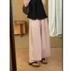 Pantalones Cortos Casuales Ligeros de Algodón Lyocell Elásticos en la Cintura Color Dopamina Fresco Verano 2026