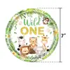 Hawaii Wildone Selva Animales Caza Fiesta de Cumpleaños Vajilla Platos de Papel Desechables Vasos de Papel Set