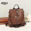 Mochila Transfronteriza para Mujer Bolso de Mujer 2025 Nuevo Pu Bolso de Mujer Retro Casual Europeo y Americano Mochila de Viaje para Exterior Bolso Antirrobo