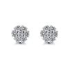 Pendientes de diamantes de comercio exterior transfronterizo, pendientes de diamantes redondos Joker de circonita de color de moda con estrellas, suministro al por mayor.