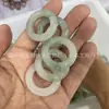 Acessórios de Anel de Corrida Verde Natural Tianshan de Xinjiang Anel Simples de Pão Anel Redondo de Jade para Corrida Acessórios de Joias DIY