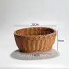 Cesta de Armazenamento Pequena de Rattan Sintético para Frutas Cesta de Armazenamento Trançada Cesta de Lanches para Restaurante Cesta para Batatas Fritas Cesta de Armazenamento para Mesa Venda por Atacado