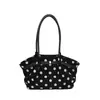 Bolso de cubo de nicho estilo coreano al por mayor para mujer, nuevo bolso de hombro con lunares y bloques de color para otoño de 2026, bolso de axila para el día a día