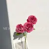Flores Artificiales Rojo Rosa, Flores Falsas Rojo Rosa para Decoración de Pasillos en Salones de Bodas, Venta al por Mayor para Eventos de Boda