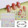 Zhengxiang Cyber Celebrity INS Pegatina de Uñas con Relieve 5D Pegamento Suave Amor Año Nuevo Pegatina para Uñas DIY Conejo de Cristal Año Pegatina para Uñas