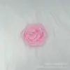 Nova Rosa de Cetim de 15 Pétalas Mais Vendida com Bordas Queimadas, Acessórios DIY de Camélia, Enfeites de Flor para Grampos de Cabelo Atacado