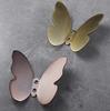 Perchero de latón cepillado dorado con forma de mariposa para baño, perchero estéreo para pared, pasillo, juego de colgante creativo con un solo gancho