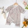 Ropa de Mariposa para Proteger el Vientre en Primavera y Otoño, Pelele de Gasa de Algodón de Bambú Clase A para Bebé, Ropa de Bebé, Mono, Traje para Gatear, Pijama
