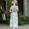 Novo Vestido Botonê Estilo Chinês para Mulheres 2026 Novo Estilo Primavera e Verão para Mães de Meia-Idade, Elegante e Estiloso Tamanho Grande Vestido Estilo Nacional