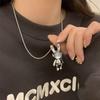 Collar de Acero de Titanio Conejo Espacial para Mujer Otoño e Invierno Nuevo Hip Hop Cadena Clavícula Diseño Nicho Sentido Suéter Cadena Suéter Accesorios