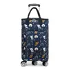 Carrito pequeño para la compra del hogar rueda universal carrito de compras portátil bolso de mano bolsa de compras de papel de aluminio aislante bolsa con ruedas venta al por mayor