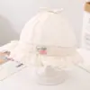 Gorro de Bebé Primavera y Verano Delgado para Niña Sombrero de Pescador 3-18 Meses Algodón Ajustable Estilo Occidental Sombrero de Sol para Bebé