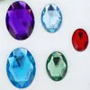 Borda de corte múltiplo Plana Oval Chanfragem Acrílico Diamante Sem furo Vestido de noiva Sapatos e material de vestuário Strass DIY Acessórios de joias