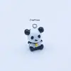 Resina Dibujos Animados Animales Cisne Pequeño Conejo Pato Panda Pendientes Llavero Colgante Accesorios para Joyería DIY