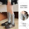Calcetines de Otoño e Invierno para Niñas, Sin Costuras, de Caña Media, Algodón Peinado Grado A, Calcetines de Primavera y Otoño para Niños, Calcetines Largos, Calcetines de Pantorrilla con Lazo