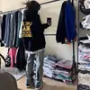 Marca moderna estilo americano, grossa e pesada, coleção outono/inverno 2026, forrada com fleece, modelagem solta, moletom com capuz plus size, estilo high-street feminino, look para casal