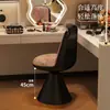 Cadeira de Maquiagem com Giro, Estilo Italiano, Luxo Leve para Uso Doméstico, Banqueta para Meninas, Cadeira de Mesa de Maquiagem de Quarto de Luxo com Encosto, Cadeira para Manicure