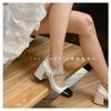 Zapatos Mary Jane Retro de Tacón Alto para Mujer, Estilo de Noche de Una Sola Línea, Zapatos Elegantes, Primavera y Otoño 2021
