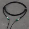 Colar Cordão com Pingente de Ágata Prata Tibetana, Pingente de Cruz com Contas Dzi, Cordão para Pingente, Masculino de Alta Qualidade