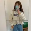 Sudadera fina de cuello redondo para mujer, Estilo coreano de primavera y otoño 2026, Top de nicho petite, Estilo moderno Ins, Venta al por mayor de una pieza
