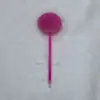 Caneta de pompom lisa e criativa, fofa e feminina, adequada para journaling, material de escrita para estudantes, caneta esferográfica de pelúcia atacado
