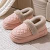 Zapatillas de algodón impermeables de piel sintética para mujer, invierno 2024, nuevas, gruesas, con forro polar, cálidas y antideslizantes, para hombre, otoño