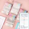 Caneta marca-texto roller de ponta dupla, caneta marcadora para journaling e relatórios manuscritos, secagem rápida e não mancha, caneta específica para estudantes para destacar pontos-chave