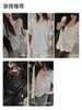 Camiseta blanca de manga larga con cuello en V de fábrica para mujer, nuevo estilo de otoño, camiseta básica de alta gama, top holgado y casual