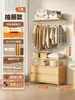 Perchero Estilo Japonés, Perchero para Ropa, Almacenamiento de Ropa para Dormitorio en Casa, Estante de Almacenamiento Multicapa, Armario de Pie, Armario Abierto