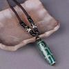 Collar de Cuenta Dzi de Nueve Ojos del Tíbet Colgante de Ágata Cadena de Suéter de Personalidad Vintage Estilo Étnico Cuerda de Algodón Colgante Largo Unisex