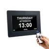 Reloj electrónico IPS de 7 pulgadas con múltiples alarmas para personas mayores, calendario perpetuo de escritorio multifuncional, marco de fotos digital electrónico
