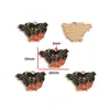 Accesorios para Joyería de Aleación con Goteo de Aceite DIY Colgantes de Mariposa Oscura Murciélago Pendientes Pendientes Pulsera Colgante W508