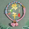 Pulsera Roja Tradicional para Mujer con Borlas para el Festival del Bote del Dragón, Pulsera de Cuerda de Cinco Colores, Pulsera Hecha a Mano de Estilo Étnico al por Mayor