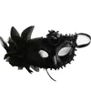 Outlet de Fábrica Máscara de Halloween Máscara de Baile de Máscaras Flores Grandes Máscara de Princesa Mujer Pluma Más Flor Media Cara