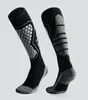 Calcetines de compresión deportivos profesionales, calcetines de esquí de lana gruesa cálidos de invierno, amortiguadores de golpes, resistentes al desgaste, calcetines de compresión muscular graduados