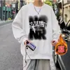 Sudadera de Algodón con Cuello Redondo Estilo Retro Americano Juvenil Otoño 2025 Moderna Holgada Casual Elegante Streetwear Ropa para Hombre
