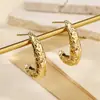 Aço Inoxidável Torcido Vintage Dourado Brincos Acessórios Tipo C Simples Atmosférico Brincos Acessórios Venda Quente Versátil