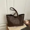 Bolso de Axila de Gran Capacidad para el Trayecto Diario Nuevo Bolso de Mujer 2025 Casual y Elegante Letra Hombro Único Costura Bolso de Mano Tote