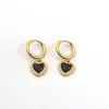 Pendientes de Acero Inoxidable Europeos y Americanos Estilo Retro de Lujo Ligero con Goteo de Aceite Pendientes Chapados Moda Joyería para Orejas Personalizada para Mujeres Venta al por Mayor