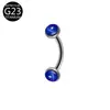 Venta Caliente Transfronteriza Europea y Americana Titanio G23 Rosca Interna Ojo de Gato Uña para Ceja F136 Joyería para Piercing Corporal Anillo para Ceja 0.9 Dientes