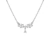 Collar Diosa Laurel Espiga de Trigo para Mujer Diseño Nicho de Lujo Ligero Alto Sentimiento Temperamento Suave Hada Regalos para Novia