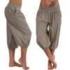 2018 Verano Nuevo Pantalones Casuales Aladdin Talla Extra Pantalones para Gordos Wish Aliexpress Ebay Pantalones Crop Holgados
