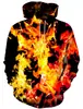 Otoño e Invierno AliExpress Venta Caliente Sudadera con Capucha para Hombre Estampado Digital 3D Humo Holgada Moda Manga Larga para Hombre Protector