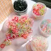 Diademas de Colores para Mujer, Estilo Coreano Negro, Bandas de Goma Desechables Engrosadas, Accesorios para el Cabello, Anillos para el Cabello que No Dañan el Cabello
