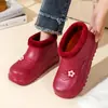Botas de nieve de terciopelo para hombre y mujer, botas de lluvia cálidas, carrito de lavandería, lavado a máquina, cocina, sanitario, botas de lluvia impermeables, zapatos de trabajo para cocina, venta al por mayor