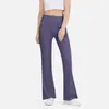 Pantalones de campana de yoga transfronterizos para mujer, cintura alta, adelgazantes, ligeramente acampanados, pierna ancha, levanta glúteos de melocotón, pantalones largos para deportes y fitness, pantalones deportivos