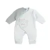 Macacão de Recém-Nascido de Outono e Inverno, Roupa Quente de Borboleta de Três Camadas para Bebê de Outono, Macacão de Bebê Sem Costura com Bordado de Desenho Animado