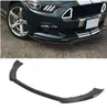 2015-2018 Mustang pala frontal de tres etapas tamaño de coche contorno modificado pala frontal de tres etapas sub-negro negro brillante fibra de carbono